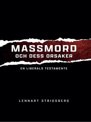 cover image of Massmord och dess orsaker--en liberals testamente